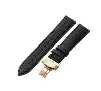 CKAKZTPTEV Bracelet en cuir ciré classique à changement rapide for hommes et femmes(Black-Rose-B1,20mm)