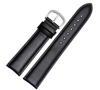 CKAKZTPTEV Bracelets de montre en cuir vintage unisexes à dégagement rapide(Black silver,23mm)
