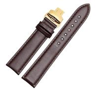 CKAKZTPTEV Bracelets de montre en cuir vintage unisexes à dégagement rapide(Brown 1 gold,23mm)