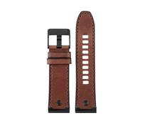 CKAKZTPTEV Bracelets de montre en cuir vintage unisexes à dégagement rapide(C brown-black,24mm)