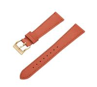 CKAKZTPTEV Bracelets de montre en cuir vintage unisexes à dégagement rapide(Orange-Gold,22mm)