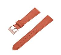 CKAKZTPTEV Bracelets de montre en cuir vintage unisexes à dégagement rapide(Orange-Rose Gold,22mm)