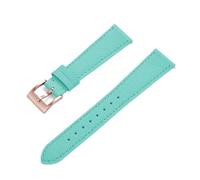 CKAKZTPTEV Bracelets de montre en cuir vintage unisexes à dégagement rapide(Sky Blue-Rose Gold,22mm)