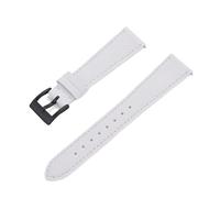 CKAKZTPTEV Bracelets de montre en cuir vintage unisexes à dégagement rapide(White-Black,23mm)