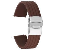 CKAKZTPTEV Correa De Reloj De Silicona Correa De Reloj De Caucho Suave Universal(Brown,20mm)