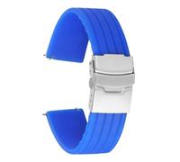 CKAKZTPTEV Correa De Reloj De Silicona Correa De Reloj De Caucho Suave Universal(Light blue,20mm)