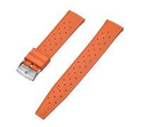 CKAKZTPTEV Correa De Reloj De Silicona Correa De Reloj De Caucho Suave Universal(Orange 1,20mm)