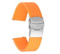 CKAKZTPTEV Correa De Reloj De Silicona Correa De Reloj De Caucho Suave Universal(Orange,22mm)