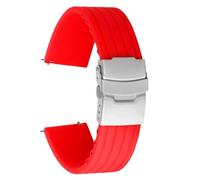 CKAKZTPTEV Correa De Reloj De Silicona Correa De Reloj De Caucho Suave Universal(Red,18mm)