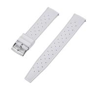 CKAKZTPTEV Correa De Reloj De Silicona Correa De Reloj De Caucho Suave Universal(White 1,22mm)
