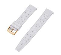 CKAKZTPTEV Correa De Reloj De Silicona Correa De Reloj De Caucho Suave Universal(White 3,18mm)