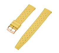 CKAKZTPTEV Correa De Reloj De Silicona Correa De Reloj De Caucho Suave Universal(Yellow 3,18mm)