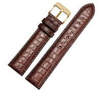 CKAKZTPTEV Leather Strap Replacement Strap Smart Watch Strap Unisex(A-brown-gold,19mm)