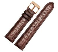CKAKZTPTEV Leather Strap Replacement Strap Smart Watch Strap Unisex(A-brown-rose gold,22mm)