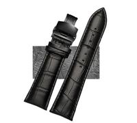 CKAKZTPTEV Quick Release Leather Watch Strap Replacement Bracelet Strap For Men And Women(Black black B,22mm)