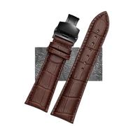CKAKZTPTEV Quick Release Leather Watch Strap Replacement Bracelet Strap For Men And Women(Brown black B,22mm)