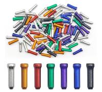 CKANDAY Lot de 100 embouts de câble de vélo, embouts de câble de dérailleur, embouts de câble de frein de vélo, embouts de câble de frein en alliage, embouts de frein pour vélo de route, VTT, 7