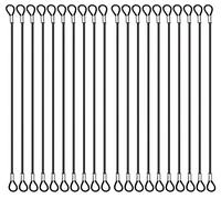 CKANDAY Lot de 20 sangles de sécurité en acier inoxydable, revêtement compatible avec GoPro Hero toutes les éditions et appareils de la série d'action