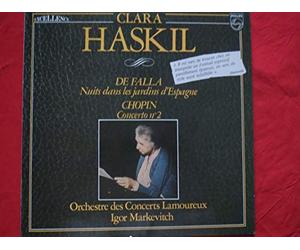 Ckara Haskil, pianiste - excellent enregistrement de référence - Clara Haskil, pianiste - concerto N° 2 pour piano et orchestre de Chopin - Nuits dans les jardins d'Espagne de Falla - vinyle Philips stéréo 6570 591 de 1972 - excellent enregistrement de référence, enregistré en 1961 [Vinyl] Ckara Haskil, pianiste - exce