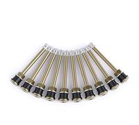 CKAuto TR572 Lot de 10 tiges de Valve commerciales en Laiton 3-3/4 pour Jante Φ.625"