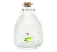 CKB LTD 1 x piège à guêpes extra large - Pot à miel en verre avec cintre en métal traditionnel attrayant à suspendre pour insectes, intérieur ou extérieur