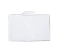 CKB Ltd 100x Value Clair Carte ID Support De Badge Card Plastique Pocket Holder Pouchs 9.5 x 7cm UK
