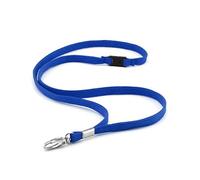 CKB Ltd 10x Premium Bleu Cordon Lanyard courroie de cou Strap lanière Swivel Metal Clip For Carte ID Support De Badge Card Holder 84cm