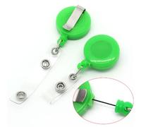 CKB Ltd 10x Vert Green Cordon Rétractable Carte ID Support De Badge Reels with Belt Clip Ring Pull Ski Yoyo Pass Holder Recoil