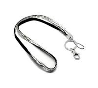 CKB LTD 1x Bling Carte ID Support De Badge Clair Acrylic Faux Diamant Rhinestone Style Cordon Lanyard Courroie de Cou Strap lanière Swivel Metal Clip