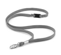 CKB LTD® 20 x Premium Grey Gris Lanyard Cordon Dragonne Rotatif métal Clip pour Le Titulaire de la Carte ID 46 centimètres. Lanière Porte-Badge Lacet de Cou Lacets Multi-usages pour Porte-Badge