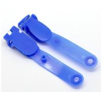CKB LTD 200 x Bleu Plastique Crocodile Clips pour Badge d'identification Porte Sangle 70 x 13 mm