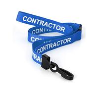 CKB LTD® 20x Blue Bleu CONTRACTOR LANYARDS Breakaway Safety Lanyard Cordon Tour De Cou Pour Porte-Badges Avec Clip En Plastique