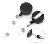 CKB Ltd 20x Noir Cordon Rétractable Carte ID Support De Badge Reels with Belt Clip Ring Pull Ski Yoyo Pass Holder Recoil