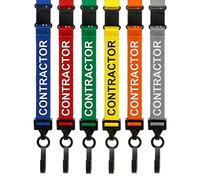CKB LTD® 20x Red Rouge CONTRACTOR LANYARDS Breakaway Safety Lanyard Cordon Tour De Cou Pour Porte-Badges Avec Clip En Plastique