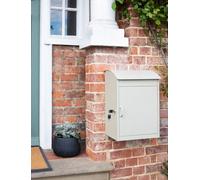 CKB LTD Boîte aux lettres extra large - Fixation murale - Verrouillable - En acier avec revêtement en poudre - Extérieur - Pour enveloppes et colis fins - 50,5 x 35,5 x 26 cm - Argile