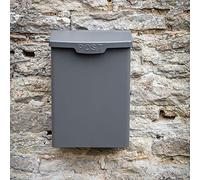 CKB LTD Boîte aux lettres murale verrouillable - Boîte aux lettres en acier avec revêtement en poudre pour extérieur vintage | pour enveloppes 39,5 x 28,6 x 17,5 cm (anthracite)