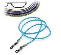 CKB LTD Cordon de lunettes en cuir PU, lanière de 70 cm, 1 pièce, bleu clair, 70 cm