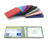 CKB LTD Étui de protection pour badge de voiture handicapé en cuir synthétique souple pour permis de stationnement pour personne handicapée (vert sauge)