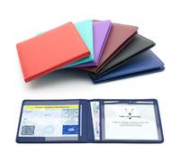 CKB LTD Étui de protection pour permis de stationnement pour personne handicapée en cuir synthétique souple avec porte-badge de voiture (bleu)