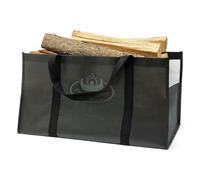 CKB LTD Grand sac de transport pour bois de chauffage - Sac fourre-tout polyvalent et résistant - Facile à transporter pour cheminée, poêle à bois, bûches, camping, pique-nique, plage, aménagement