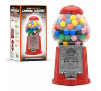 CKB LTD Gumball Distributeur de Chewing-Gum Bonbons gobstoppers en Forme de pièce de Monnaie Style Rétro Tirelire Rouge - Petite Taille 23 cm
