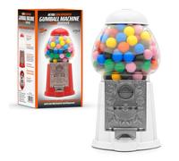 CKB LTD Gumball Distributeur de Chewing-Gum Bonbons gobstoppers en Forme de pièce de Monnaie Style Rétro Tirelire H23cm (Petite Taille 23 x 12,5 x 11,5cm) (Blanc)