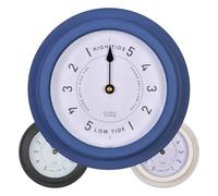 CKB LTD Horloge Nautique Traditionnelle résistante aux intempéries - Intérieur et extérieur - Alimentée par Piles - Décoration idéale pour la Maison en Bord de mer ou la Caravane - 22,7 cm - Bleu