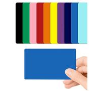 CKB LTD Lot de 100 cartes vierges en plastique PVC 760 microns Taille standard CR80 86 x 54 mm Imprimable Idéal pour surimpression dans n'importe quelle imprimante de bureau Bleu brillant