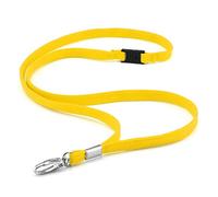 CKB LTD Lot de 100 Lanière Tour De Cou De Qualité Supérieure Avec Clip en Métal Pivotant Porte-Carte Avec de Carte D'identité Pour Carte Bureau, École Exposition, Carte de Bus, Employé D'usine - Jaune