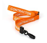 CKB Ltd® Lot de 20 lanières de sécurité en plastique avec clip pivotant pour carte d'identité Orange