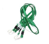 CKB LTD Lot de 20 Vert Pro Courroie de Cou de Lanières avec Rotatif Plastique Clip D'identité Cordon porte-carte pour Clés, événements Badge D'identification, Bureau Exposition Porte Badges