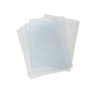 CKB LTD Pack de 10 Verticale A6 porte-badges Carte d'identité Vinyle plastique étanche transparente pour ID d'identité avec fermeture refermable 17.5 x 11.8cm Pour Carte 14.8 x 10.5cm Grande taille