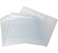 CKB LTD Pack de 20 Horizontal A6 porte-badges Carte d'identité Vinyle plastique étanche transparente pour ID d'identité avec fermeture refermable 13cm x 16cm Pour Carte 10.5cm x 14.8cm Grande taille