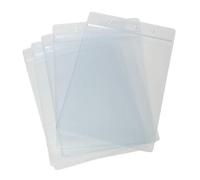 CKB LTD Pack de 20 Verticale A6 porte-badges Carte d'identité Vinyle plastique étanche transparente pour ID d'identité avec fermeture refermable 17.5 x 11.8cm Pour Carte 14.8 x 10.5cm Grande taille